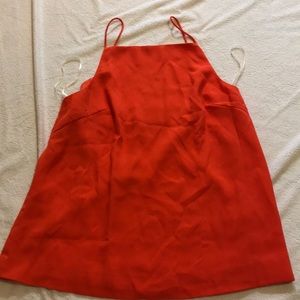 Finders keepers open back orange top small Nwt